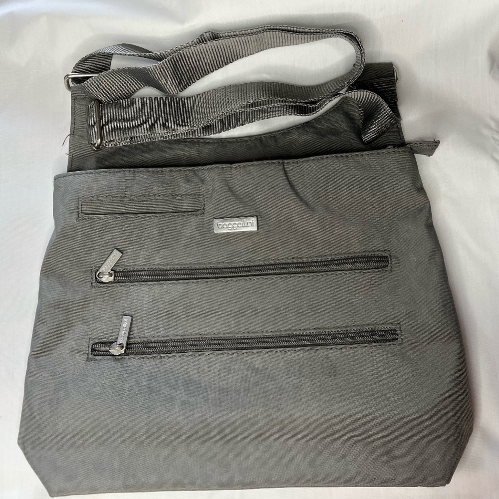 Baggallini Charcoal Crossbody Nylon Canvas Purse